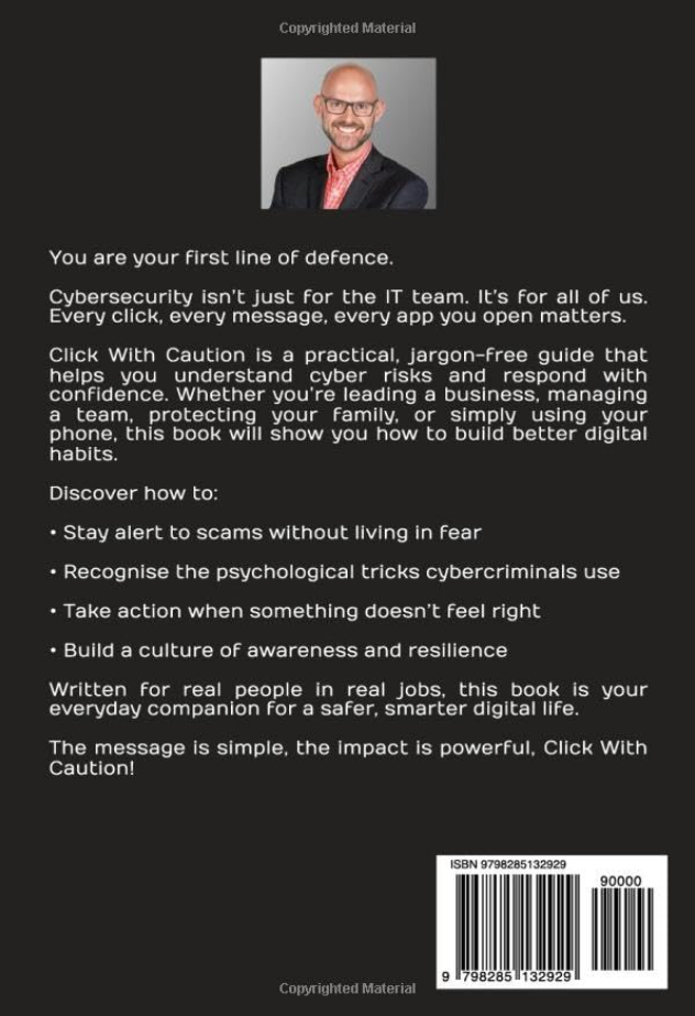 Back cover of Click With Caution!: Cyber Resilience at Work and at Home